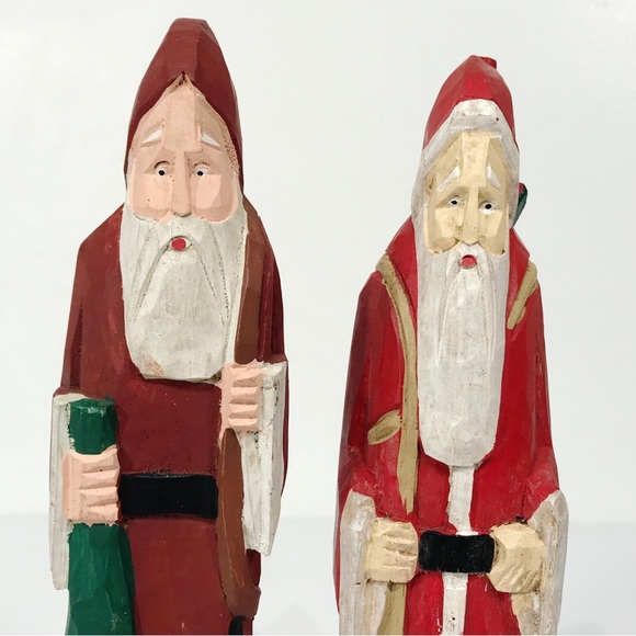 Vintage Midwest Hand Carved Wooden Classic Dutch Santa Claus Christmas Decor 8in - Picture 9 of 14